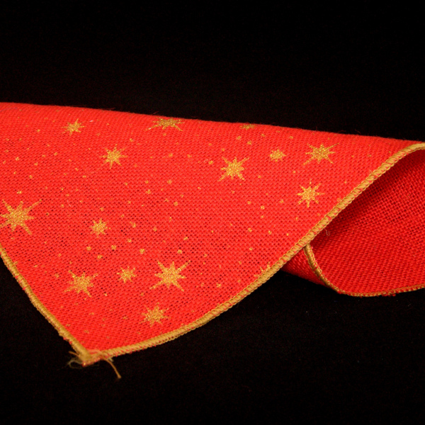 Tela Yute Estrellas Oro