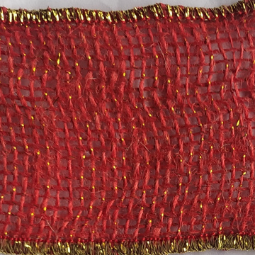 Cinta Yute Color Ralo con Hilo Lurex