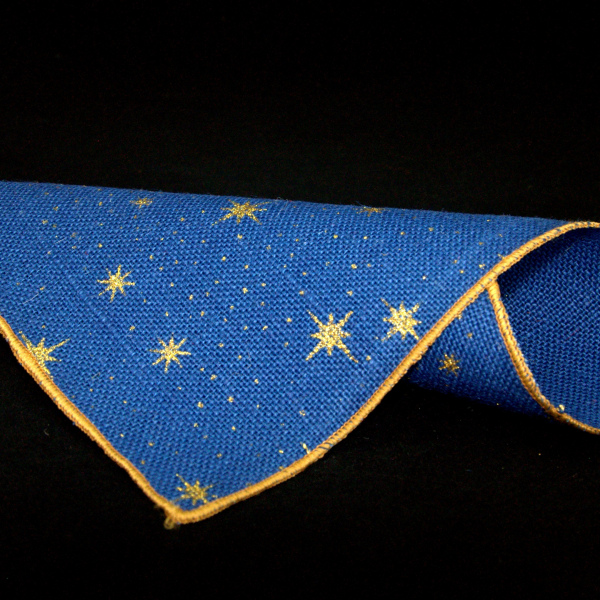 Tela Yute Estrellas Oro
